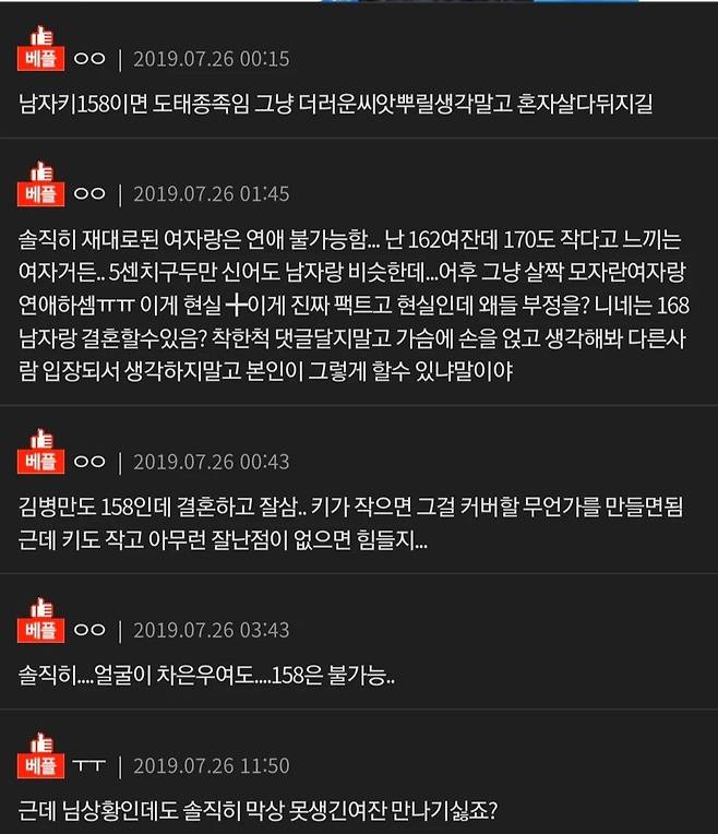 키 158 남자면 연애는 포기해야겠죠?