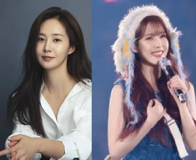 왼쪽부터 걸그룹 소녀시대 멤버 유리, 가수 아이유. 유리 프로필 사진, 이담엔터테인먼트 제공