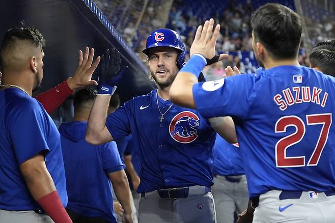 2024시즌 시카고 컵스에서 뛴 패트릭 위즈덤. 2025시즌 KIA와 계약했다는 현지 소식이 나왔다. 사진 | 마이애미=AP연합뉴스