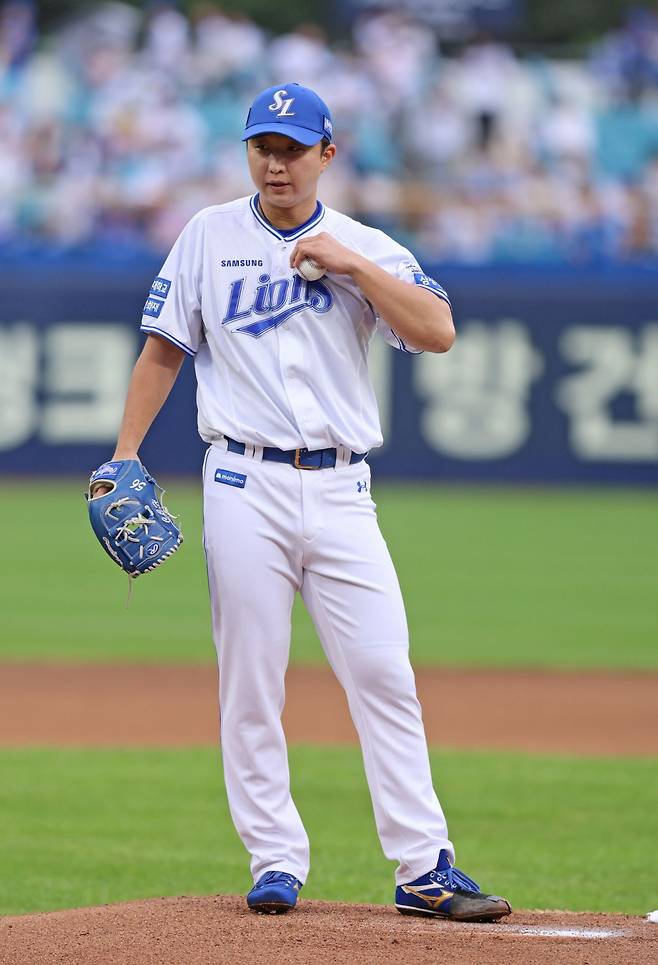 삼성 라이온즈 시절 최채흥의 모습. /사진=삼성 라이온즈 제공