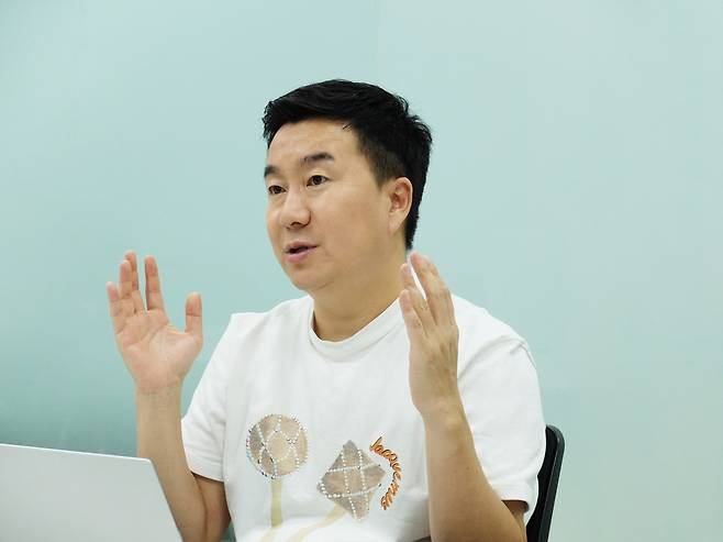 인터뷰하는 용태순 캐치테이블 대표 (서울=연합뉴스) 12일 경기 성남 캐치테이블 본사에서 용태순 캐치테이블 대표가 연합뉴스와 인터뷰하고 있다. 2024.12.16 [캐치테이블 제공. 재판매 및 DB 금지]