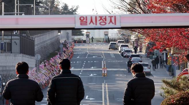 지난 12월 14일 서울 용산구 대통령실 입구./한국경제