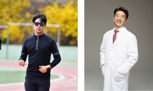 전 마라톤 국가대표 출신 박명현 런콥 감독과 유재욱 재활의학과 전문의.