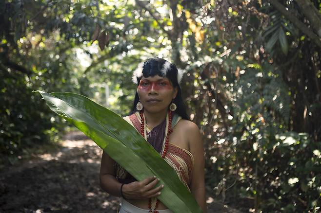 아마존 와오라니족 지도자 네몬테 넨키모. ‘아마존 프론트라인즈’ 제공