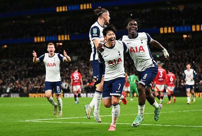 후반 43분 손흥민이 코너킥 득점을 터트렸다. Getty Images