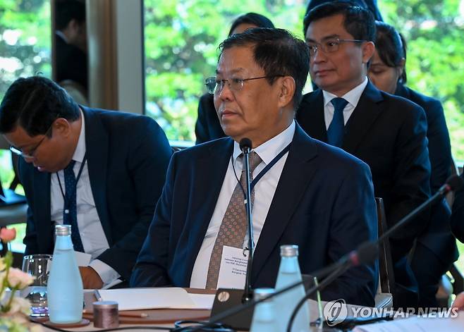 딴 스웨 미얀마 군정 외교부 장관 [EPA 연합뉴스 자료사진. 재판매 및 DB 금지]