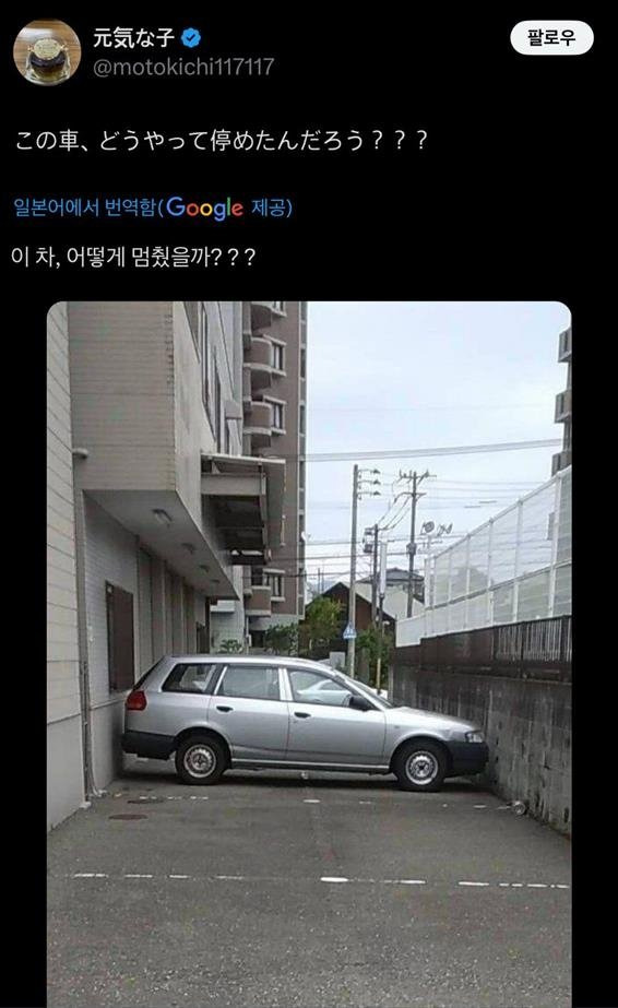 일본에서 화제인 주차 사진