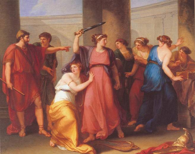 안젤리카 카우프만, 리코메데스 왕의 딸들 사이에서 아킬레우스를 발견한 오디세우스, 1789