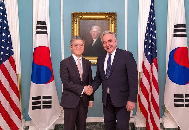 First Vice Foreign Minister Kim Hong-kyun held a vice foreign ministerial meeting with U.S. Deputy Secretary of State Kurt Campbell in Washington, D.C. on Sept. 3. (Republic of Korea Ministry of Foreign Affairs)