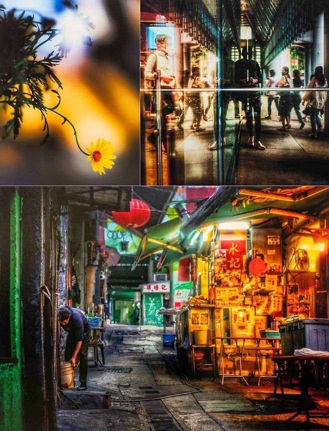 주윤발이 사진전 '홍콩 아침'에서 선보인 작품들. /하버시티 공식 홈페이지