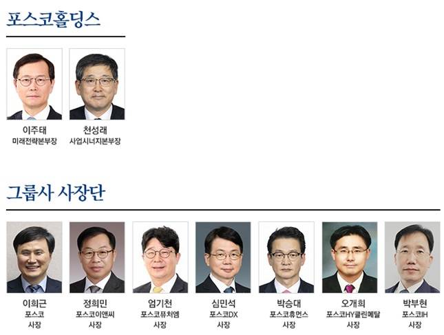 2025년 정기 조직개편 및 임원인사 /사진=포스코그룹