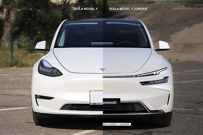 테슬라 '모델 Y 페이스리프트' 예상도 (출처 : 뉴욕맘모스)