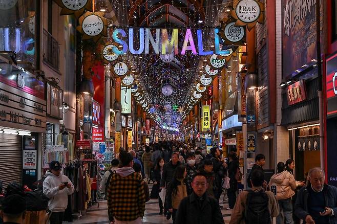일본 도쿄의 한 쇼핑가/AFPBBNews=뉴스1
