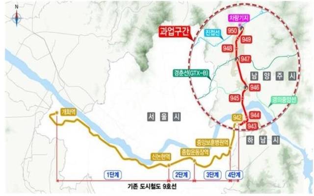 강동하남남양주선 위치도. 국토교통부