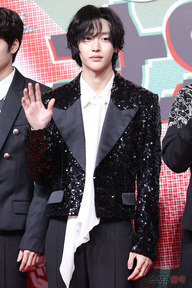 '2024 SBS 가요대전' 레드카펫 행사에 참석한 라이즈 원빈. 24.12.25. ⓒ이혜영 기자 lhy@hankooki.com