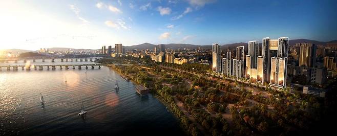 서울 서초구 잠원동 '신반포16차' 재건축 조감도 대우건설 제공