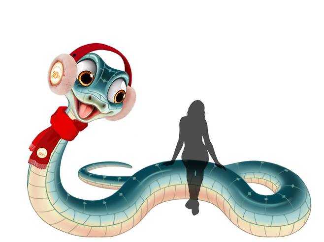 부산 광안리해수욕장에 설치될 청뱀 조형물 디자인. 부산 수영구 제공