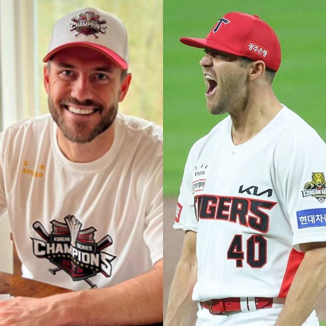 KIA 새 외인 패트릭 위즈덤(왼쪽)과 제임스 네일. /사진=김진경 대기자, KIA 타이거즈 제공