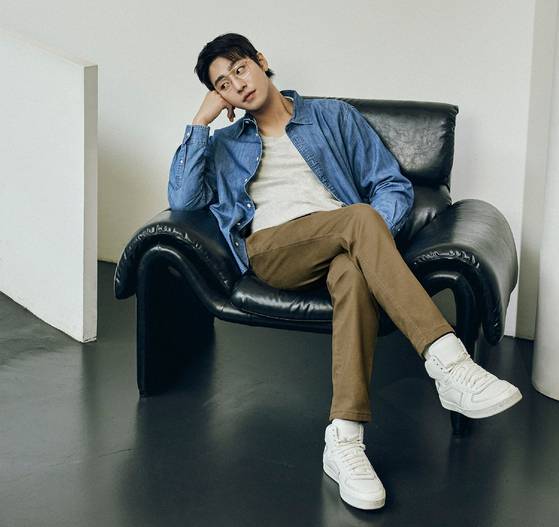 Actor Ahn Hyo-seop poses for a marketing campaign for casual wear brand Edition Sensibility. [EDITION SENSIBILITY]