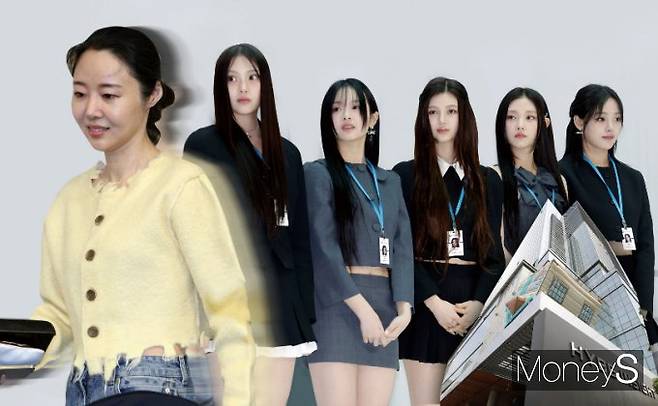 민희진과 걸그룹 뉴진스. /그래픽=김은옥 기자