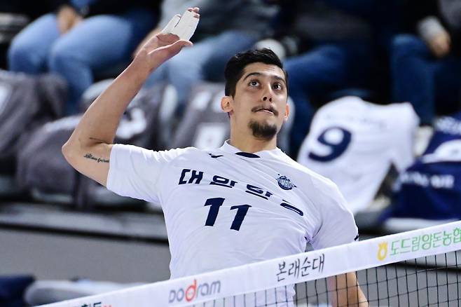 대한항공의 아시아 쿼터 선수 아레프 [한국배구연맹 제공. 재판매 및 DB 금지]