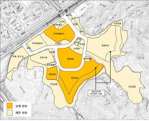구룡마을 공모 제안 범위./SH공사