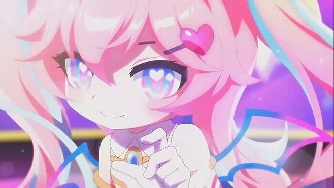 ‘집게 손 모양’을 했다는 이유로 남성을 비하했다는 주장이 제기된 넥슨의 게임 ‘메이플스토리’ 엔젤릭버스터 리마스터 버전의 홍보 애니메이션 장면. 해당 영상 갈무리