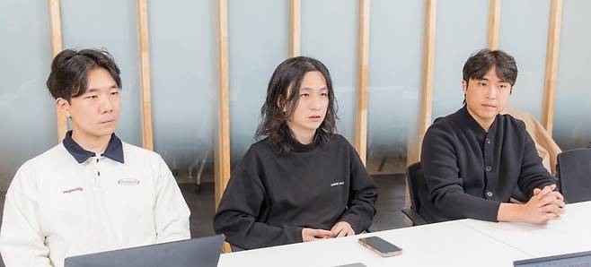 왼쪽부터 설한울 스튜디오 프리윌루전 연구소장, 권한슬 대표, 구도형 부대표 ⓒ시사저널 최준필