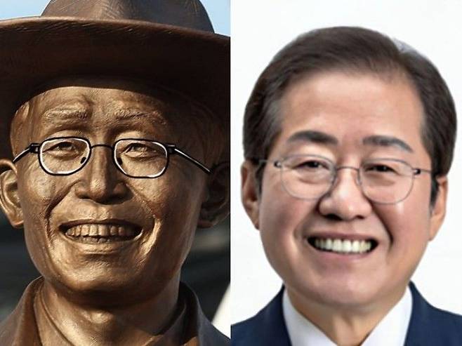 해당 주장이 확산하자 한 누리꾼은 동상에 안경을 그려 넣은 사진과 함께 "홍준표를 더 닮은 '박정희 동상'이 화제"라며 "이런 낯 뜨거운 물건은 외설로 분류해야 한다"고 적기도 했다. 온라인 커뮤니티