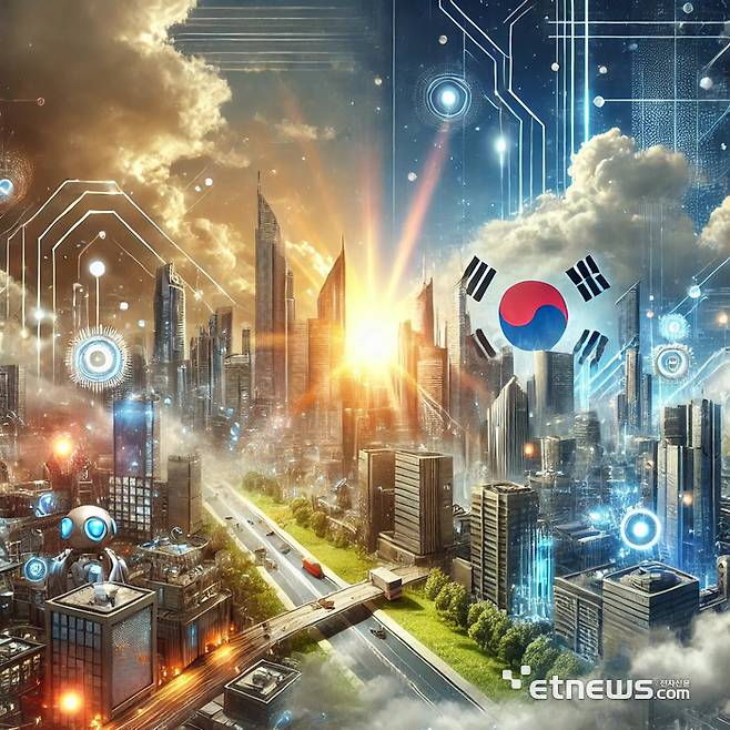 '위기의 K-테크'를 주제로 챗GPT가 만든 이미지.
