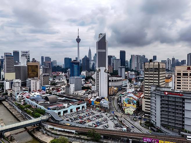 쿠알라룸푸르 구도심에서 바라본 스카이라인 [사진/백승렬 기자]