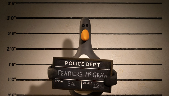 펭귄.PNG 월레스와 그로밋 섬뜩한 장면