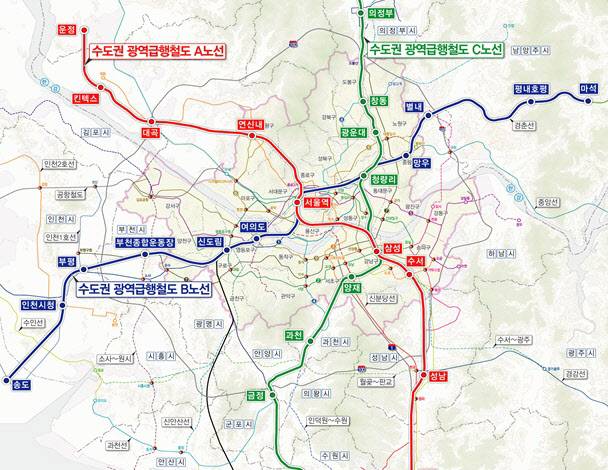 GTX 노선도. (자료 = 인천시 제공)