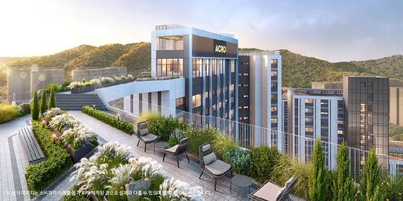 아크로 리츠카운티의 부분 투시도 [사진=DL이앤씨]