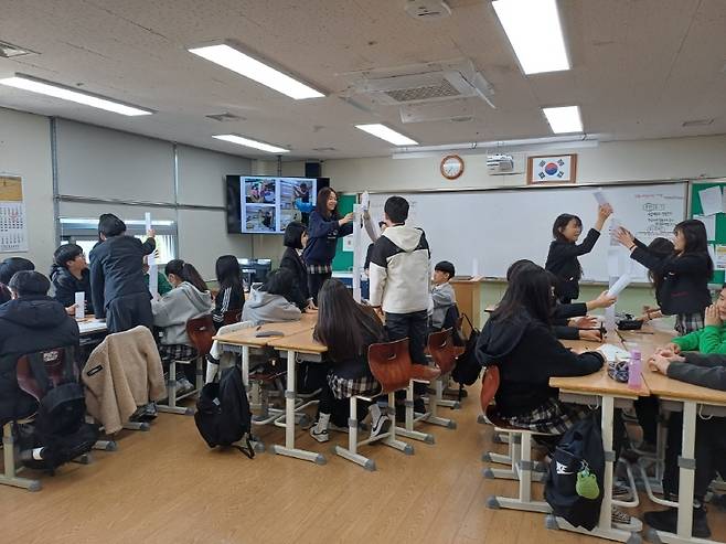 포항포은중 수업 모습&nbsp;&copy;포항교육지원청