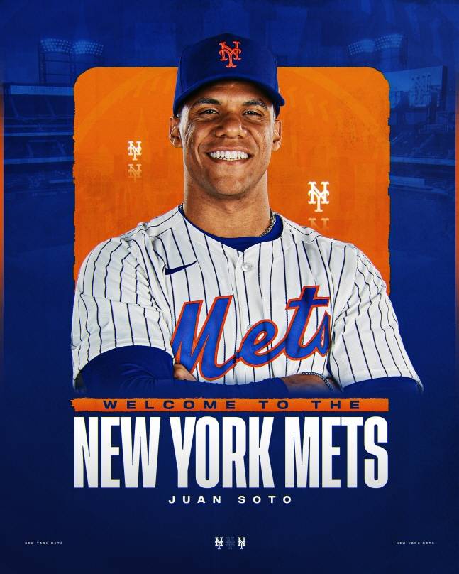 뉴욕 메츠가 후안 소토의 영입 소식을 밝혔다. /사진=뉴욕 메츠 공식 SNS 갈무리