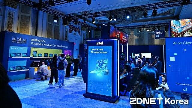 인텔이 오는 9일까지 운영하는 쇼케이스 행사장 전경. (사진=지디넷코리아)