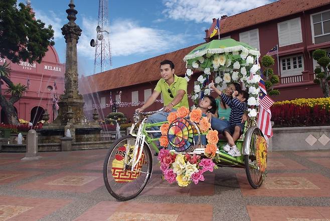 말라카 네덜란드 광장, 3륜 인력거 트라이쇼