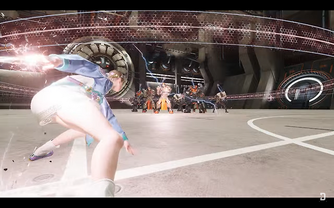 신규 캐릭터 '이네즈 라야' 스킬 사용 장면(출처='퍼스트 디센던트' 공식 유튜브 채널 영상 화면 캡쳐).