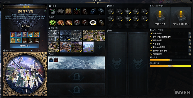 ▲ 현재 수집품 없이도 75%를 달성할 수 있다