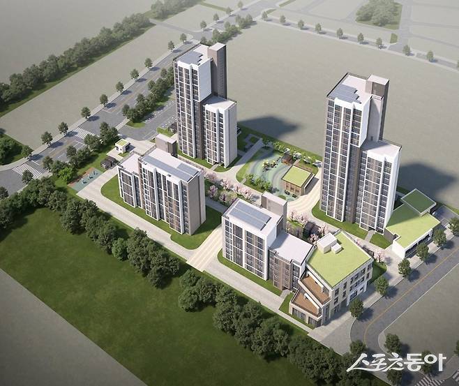 시흥시 하중지구 고령자복지주택 조감도. 사진제공｜시흥시청