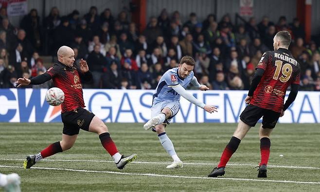 제임스 매디슨이 슈팅을 시도하고 있다. <저작권자(c) 연합뉴스, 무단 전재-재배포, AI 학습 및 활용 금지>