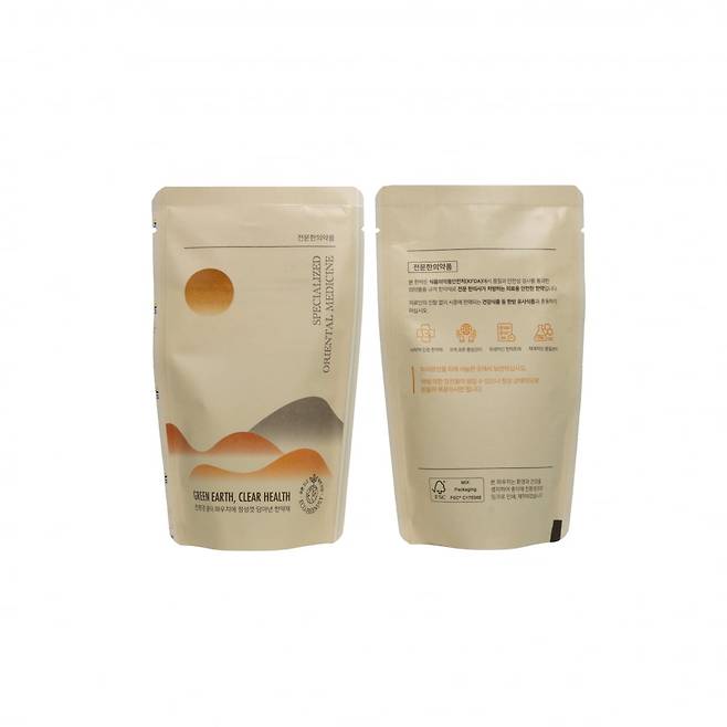 한솔제지 프로테고 한약 종이포장재. 한솔제지 제공