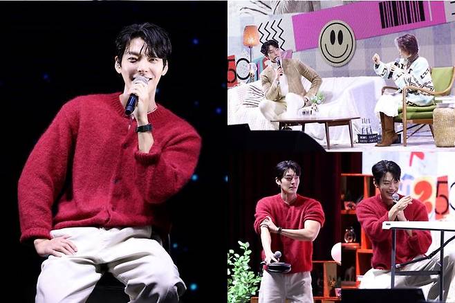 [서울=뉴시스] 배우 김우빈이 지난 11일 건국대학교 새천년관 대공연장에서 팬미팅 '우빈스 다이어리'(Woobin’s Diary)를 열었다. (사진=에이엠엔터테인먼트 제공) 2025.01.13. photo@newsis.com *재판매 및 DB 금지