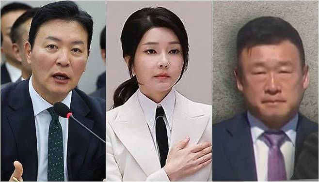 김성훈 경호처 차장, 김건희 여사, 이광우 경호본부장 /사진=연합뉴스