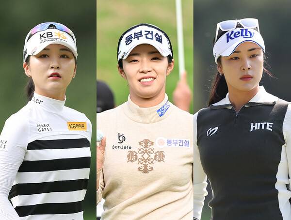 한국여자프로골프(KLPGA) 투어의 대표주자 이예원, 김수지 프로. 2025년 미국여자프로골프(LPGA) 투어로 진출하는 2024시즌 KLPGA 투어 상금왕 윤이나 프로. 사진제공=KLPGA