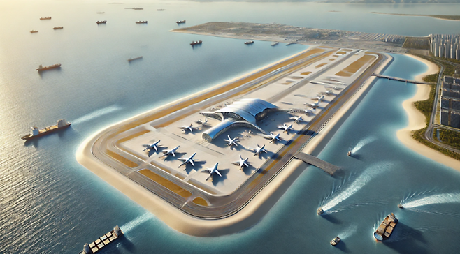 다롄 해상 국제 공항 가상도 / 사진= AI 생성 이미지