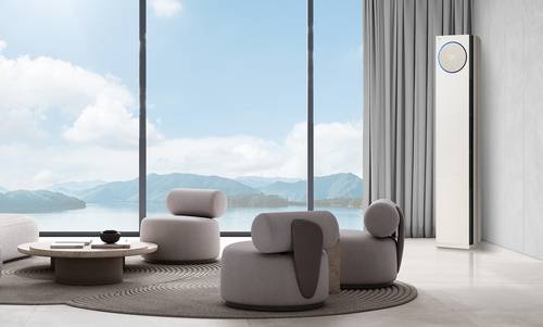 LG전자가 2025년형 LG 휘센 오브제컬렉션 에어컨 신제품을 14일 출시한다. 신제품은 ▲AI음성인식 ▲AI바람 ▲AI홈모니터링 ▲AI열교환기 세척 등 다양한 AI 기능을 탑재한 것이 특징이다. 사진은 ‘LG 휘센 오브제컬렉션 타워I’ 신제품.  |LG전자