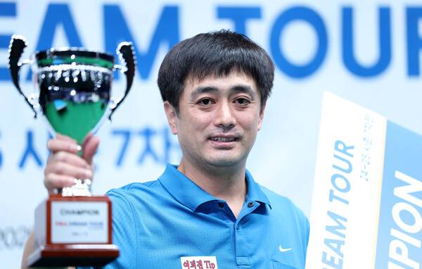 14일 경기도 고양시 '고양 킨텍스 PBA 스타디움'에서 열린 '2024-2025 드림투어 7차전'에서 우승을 차지한 오정수. 사진┃PBA