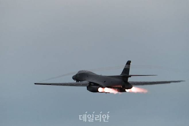 미국 공군 B-1B 폭격기가 이륙하고 있다(자료사진). ⓒ미국 공군 홈페이지 갈무리